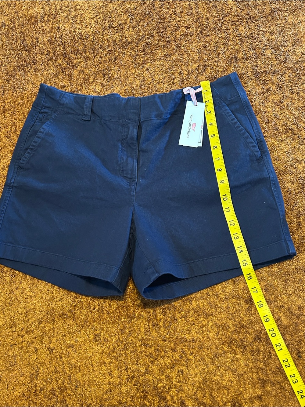 Vineyard Vines Navy Stretch Chino Bermuda Shorts - Picture 3 of 7